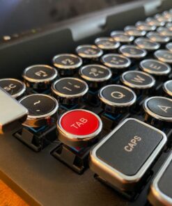 QWERKYTOYS Qwerkywriter S Typewriter Inspired Retro Mechanical Wired & Wireless Keyboard with Tablet Stand 30 71LLnQtFoCL 3