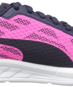 PUMA Meteor JR Running Shoe Big Kid (8-12 Years) 6 Big Kid Pink Glo Puma Silver 13 71LM5REfz3L