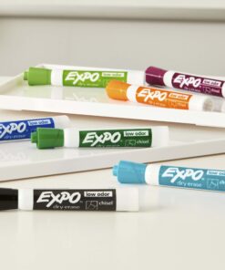 EXPO Low Odor Dry Erase Markers, Chisel Tip, Assorted Colors, 16 Pack 16 Count (Pack of 1) 43 71LMTS2mJ2L
