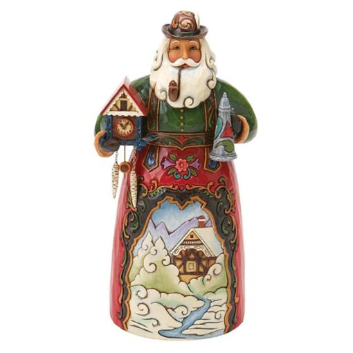 Jim Shore Heartwood Creek German Santa Stone Resin Figurine, 6.75”