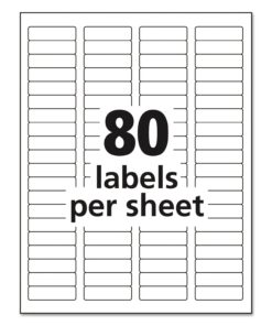 AVERY 5267 Easy Peel Return Address Labels, Laser, 1/2 x 1 3/4, White (Pack of 2000), (Model: 05267) 2,000 labels 12 71LNnQ 5b8L