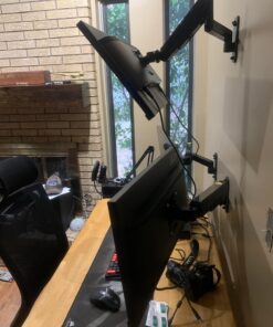 HUANUO Single Monitor Wall Mount for 13 to 32 Inch Computer Screen, Monitor Wall Mount Arm Holds up to 17.6lbs, Height Adjustable Full Motion Gas Spring Wall Monitor Mount - VESA Mount 75x75,100x100 42 71LNo6mbSDL