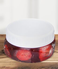 Alternative view of Cornucopia Wide Mouth Plastic Mason Jar Lids (24-Pack Bundle); 2 Dozen Unlined White Ribbed Lids, 86-450 Size 24 Lid Basic Set w/ Lids Only