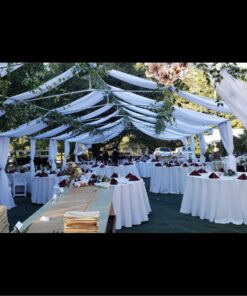 120" Wide (10ft Wide) x 120 Yards Roll - White Sheer Voile Chiffon Fabric - Sedona DESIGNZ Brand Perfect for Draping Panels and Masking for Weddings & Events (White) 18 71LOMiHFhZL 1