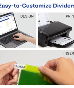 Avery 8-Tab Plastic Binder Dividers with Pockets, Insertable Multicolor Big Tabs, 1 Set (11907) 8 Tab 1-pack 21 71LQ1r8bs6L