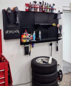 Pegboard Organizer Wall Control 4 ft. Metal Pegboard Standard Tool Storage Kit with Black Toolboard and Black Accessories 52 71LQQRIgSL