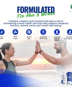 1 Body Thyroid Support Supplement with Iodine - Energy & Focus Support Formula - Vegetarian & Non-GMO - Vitamin B12 Complex, Zinc, Selenium, Ashwagandha, Copper & More 30 Day Supply 60 Count (Pack of 1) 21 71LRE8JcOcL