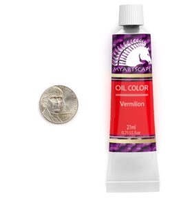 MyArtscape Oil Paint Set - 21ml x 12 Tubes - Artist Quality - Lightfast - Heavy Body - Highly Pigmented Oil-based Colors - Excellent Coverage - Professional Painting Supplies 4.8 Fl Oz (Pack of 12) 16 71LRsLaNBFL