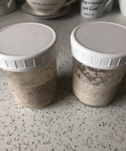 Cornucopia Wide Mouth Plastic Mason Jar Lids (24-Pack Bundle); 2 Dozen Unlined White Ribbed Lids, 86-450 Size 24 Lid Basic Set w/ Lids Only 37 71LRymDz39L