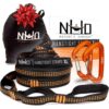 Nature's Hangout XL Hammock Straps - 10 feet (20 ft, 32 Loops Total). Longest, Strongest & Most Versatile. Quick Easy Setup for All Hammocks. Lightweight & Tree Friendly. No Stretch Polyester Black 19 71LSDf2LXDL 1