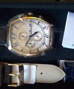 Invicta Men's 14330 Specialty Tonneau Watch with 3 Textured Leather Strap Set 51 71LTt7ehOZL