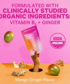 Pink Stork Morning Sickness Sweets, Organic Mango Ginger Candy with Vitamin B6 for Morning Sickness Support and Occasional Motion Sickness, Pregnancy Must Haves - 30 Wrapped Drops 21 71LVGdUv7SL