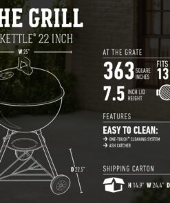 Weber Original Kettle 22-Inch Charcoal Grill 40 71LVSwyNWSL