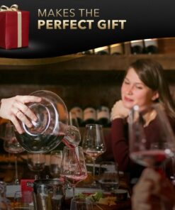 Le Chateau Red Wine Decanter - Hand Blown, Lead-Free Crystal Glass Decanter and Wine Aerator - Full Bottle (750ml) Wine Decanters and Carafes - Elegant Wine Carafe, Wine Gifts and Wine Accessories 21 71LVwQppeqL