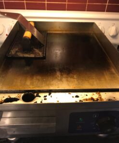 WeChef Commercial Electric Griddle 14" 1500W Countertop Griddle Flat Top Restaurant Grill Non-Stick Flat Temperature Control 122℉-572℉ 40 71LW14ifP L