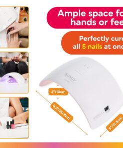 SUNUV UV LED Nail Lamp, UV Light for Nails Dryer for Gel Nail Polish Curing Lamp with Sensor 2 Timers SUN9C Pink Gift for Women Girls 21 71LW2umtSRL