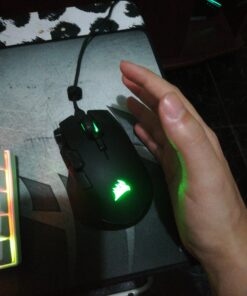 CORSAIR IRONCLAW WIRELESS RGB Rechargeable Gaming Mouse with Slipstream Technology - 18,000 DPI - 3-Zone RGB Multi-Color Backlighting - Black 61 71LXwkI9BbL