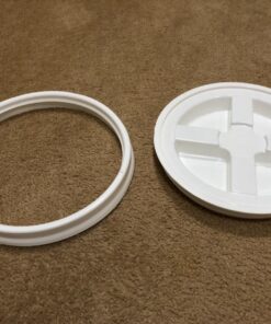 Gamma2 Seal Lid - Pet Food Storage Container Lids - Fits 3.5, 5, 6, & 7 Gallon Buckets, White, 4122E, Made in USA, Fits a 3.5 to 7 Gallon Bucket 47 71LaYeVSzNL