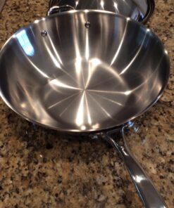 Cooks Standard Wok Multi-Ply Clad Stir Fry Pan, 13" with High Dome lid, Silver 68 71LabffacVL