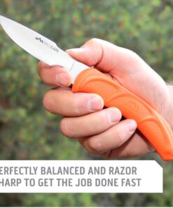 OUTDOOR EDGE Outfitter, 9-Piece Field to Freezer Hunting & Game Processing Knife Set with Caping Knife, Gut-Hook Skinner, Boning/Fillet Knife, Sharpener, Axe, Wood/Bone Saw, Spreader, Gloves 15 71Lahp29L