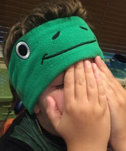 CozyPhones Over The Ear Headband Headphones - Kids Headphones Volume Limited with Thin Speakers & Super Soft Fleece Headband - Green Frog 31 71Lao09nGcL 2