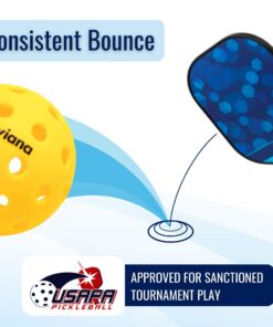 Pro Aviana Pickleball Paddle Set of 2 Durable Graphite Surface USAPA Approved Honeycomb Core Paddles with 4 Outdoor Balls 23 71Lao1JUjPL