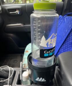 Integral Ultimate Expander Car Cup Holder - Adjustable Base - Expander & Organizer for Vehicles - Compatible with Coffee Mug, Yeti 14/24/36/46oz, Ramblers, Hydro Flasks 32/40oz, 3.4"-4.0" Bottles Black 1 Pack 40 71LbZIGVP1L 3