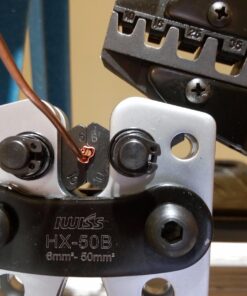 iCrimp Battery Cable Lug Crimping Tool for 8, 6, 4, 2, 1, 1/0 AWG Heavy Duty Wire Copper Lugs, Battery Terminal, with Wire Shear Cutter HX-50BI 46 71LcMYnLv7L