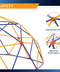 EASY OUTDOOR Space Dome Climber – Rust and UV Resistant Steel – 1000 lb. Capacity – for Kids Ages 3 to 9 29 71LcwnCRCrL