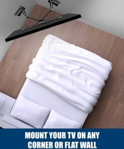 Alternative view of Mount-It! Corner TV Mount | Premium Swivel Full Motion Caddy Corner Wall Bracket for 37-63 inch Flat Panel Screens VESA up to 800x400, 132 lb Capacity, Black