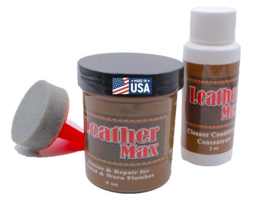 Leather Repair Kit/Leather Color Kit/Cleaner/Color Restorer/Sponge Applicator (Leather Repair) (Vinyl Repair) (Leather Dye) (Dark Brown) Dark Brown