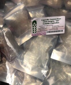 Capsule Connection USA-Made 1000 Bulk Wholesale Empty Clear Gelatin Capsules,"00" Size, 1000 Count (Pack of 1) 24 71LeGfiuDbL