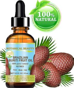 BURITI FRUIT OIL Brazilian. 100% Pure/Natural/REFINED Undiluted Cold Pressed Carrier Oil For Face, Body, Hair, Lip and Nail Care. 0.5 fl oz- 15 ml. "One the richest natural source of vitamin A, 0.5 Fl Oz (Pack of 1) 10 71LenP6unrL