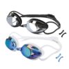 vetoky Swim Goggles, Anti Fog Swimming Goggles UV Protection Mirrored & Clear Blue+black