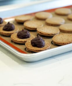 Silpat Perfect Macaron Non-Stick Silicone Baking Mat, 11-5/8" x 16-1/2", Orange 63 71Lh3 Bdh1L