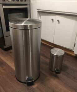 Honey-Can-Do TRS-01886 30-Liter and 3-Liter Stainless Steel Garbage Can Combo 9 71LhjxtdjsL