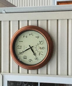 AcuRite 50314 18-Inch Metal Indoor/Outdoor Atomic Clock and Thermometer 22 71Lhu642 uL