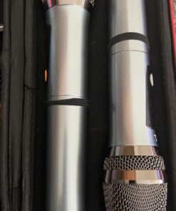 XZL Professional Wireless Microphones for Karaoke Singing, Rechargeable Dual UHF Dynamic Microphone, with Long-Distance UHF Receiver, Plug and Play, Speech, Wedding, Church, PA System Navy 34 71LiTnvoivL