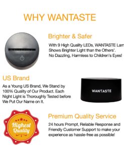 WANTASTE Wolf 3D Lamp Gifts for Boys Girls Room, Night Light Toys Bedside Decor Gifts for Kids Baby, 7 Colors Changing Nightlight with Smart Control 16 71LjTEzhXL 2