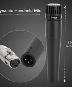 PYLE-PRO Professional Handheld Moving Coil Microphone - Dynamic Cardioid Unidirectional Vocal, Built-in Acoustic Pop Filter, Includes 15ft XLR Audio Cable to 1/4'' Audio Connection - Pyle PDMIC78,Black Mic 25 71LjxwfOglL
