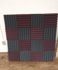 Professional Acoustic Foam Panels - Wedge Style 12x12x2” Tiles - 4 Pack - Studio Foam for Sound Dampening - Soundproofing Foam for Walls and Ceilings (Charcoal Color) Charcoal 41 71LkNaECMKL