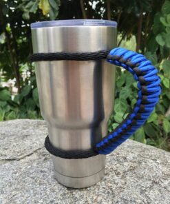 MOCE Handmade Paracord Handle for Yeti/Rtic/Ozark Trail Rambler 30 Oz Tumbler. Blue/black 1 Count (Pack of 1) 22 71Lkp1x5PCL