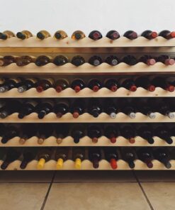 Stackable Modular Wine Rack Wine Storage Rack Holder Display Shelves for Wine Cellar or Basement, Freestanding Wine Rack Thick Wood Wobble-Free (Unfinished, 12 X 6 Rows (72 Slots)) 47 71LlZrLLVBL