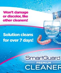 SmartGuard Premium Cleaner Crystals & Cleaning Case -(110 Cleanings)- Removes Stain, Plaque, & Bad Odor from Clear Braces, Dentures, Night Guards, Mouth Guard, & Retainers. 18 71LltNtopcL