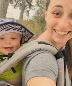 LÍLLÉbaby Complete All Original Ergonomic 6-in-1 Baby Carrier Newborn to Toddler - with Lumbar Support - for Children 7-45 Pounds - 360 Degree Baby Wearing - Inward and Outward Facing - Stone Grey 1 Count (Pack of 1) 50 71Lm75DaUdL