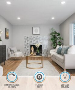 TORCHSTAR 6 Inch Slim Recessed Lighting with Junction Box, Basic Series Ultra Thin LED Recessed Light 5000K Daylight, 12W 1000LM Dimmable LED Downlight, ETL & Energy Star, Pack of 6 Daylight (5000K) 33 71Lm8Jae2CL 1