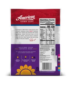 DAVID Seeds Sweet and Salty Salted and Roasted Jumbo Sunflower Seeds, 5.25 OZ Bags, 12 Pack 5.25 Ounce (Pack of 12) 19 71LoZFsgK5L