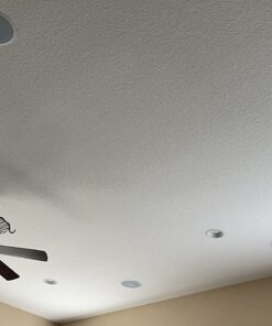 Pyle 8” Ceiling Wall Mount-Pair Of 2-Way Midbass Woofer Speaker Directable 1” Titanium Dome Tweeter Flush Design W/ 55Hz-22kHz Frequency Response & 300 Watts Peak Easy Installation- Pyle PDIC80,White Speakers 42 71LopnAb6cL