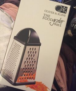 Oliver & Kline Boxed Grater, Stainless Steel Box Surface Glide Technology & Vegetable Slicer Grater with Container for Storage Space A+ Kitchen Gift-4 Sided for Vegetables, Fruit 56 71LpPasc5DL