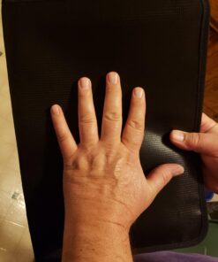 ENGPOW Fireproof File Folder Fireproof Fire and Water Resistant Money Document Bag with A4 Size 13 Pockets Zipper Closure Non-Itchy Silicone Coated Portable Filing Organizer Pouch(14.3" x 9.8") Black,13 Pockets 37 71LpeiEoDKL